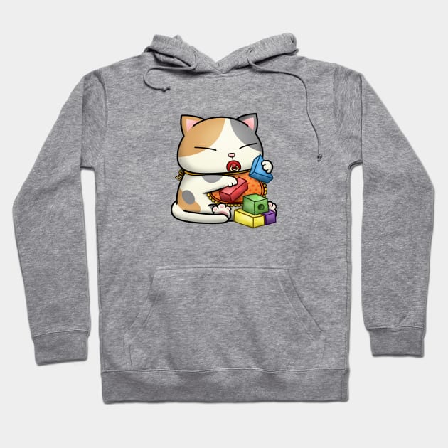 Cute Calico Baby Cat Hoodie by Takeda_Art